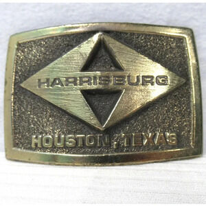 VINTAGE 1970s **HARRISBURG** HOUSTON TEXAS BUCKLE Great American Buckle Co